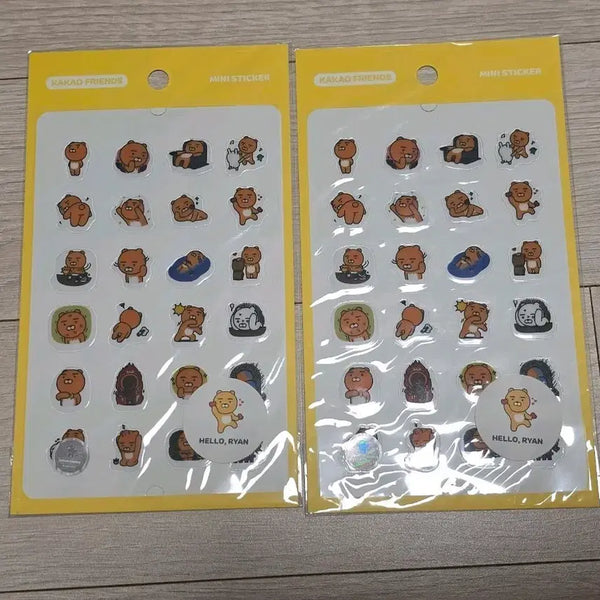 [BUNJANG] Kakao Friends Ryan Mini Stickers (2 Sheets) / 카카오프렌즈 라이언 미니 스티커 2장
