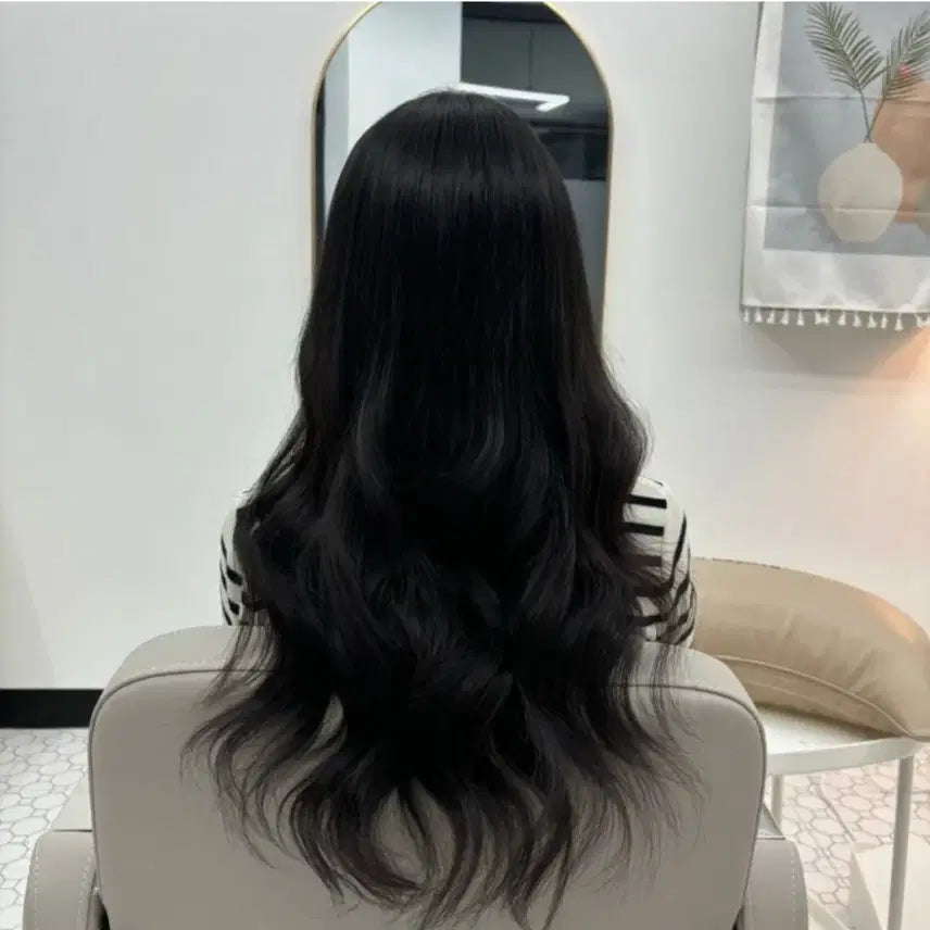 [BUNJANG] Black 22-inch Clip-in Hair Extensions / 블랙 붙임머리 22인치