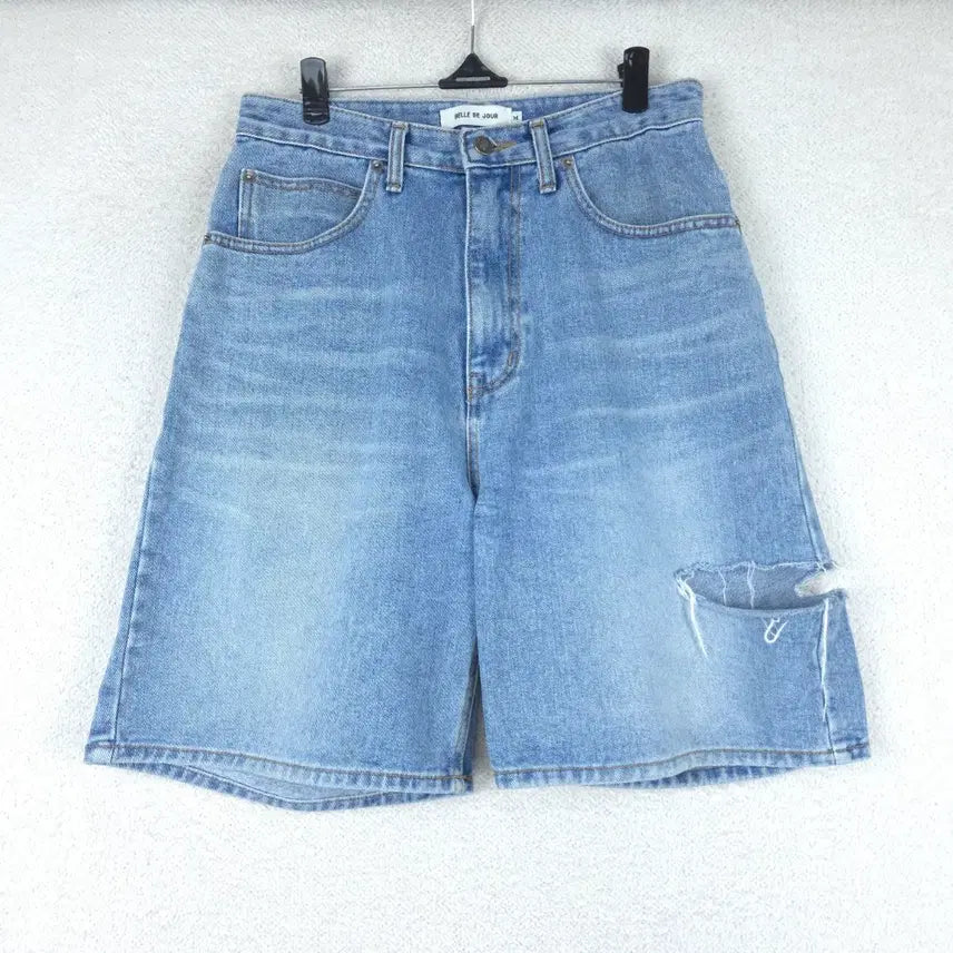 [BUNJANG] BELLE DE JOUR Women's Wide Denim Shorts (M) / BELLE DE JOUR 여성 와이드 청 반바지(M)
