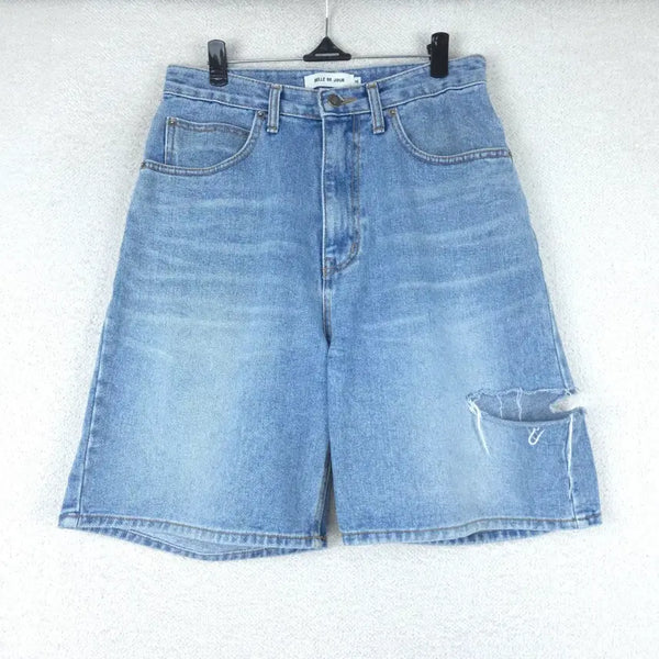 [BUNJANG] BELLE DE JOUR Women's Wide Denim Shorts (M) / BELLE DE JOUR 여성 와이드 청 반바지(M)
