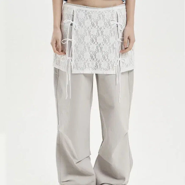 [BUNJANG] SET UP EX. Lace Layered Skirt / 셋업이엑스이 레이스 레이어드 스커트