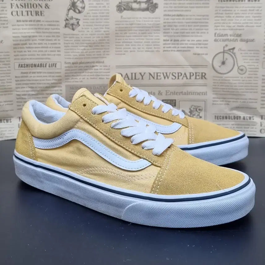 [BUNJANG] Vans Old Skool Yellow Sneakers (255) / 반스 올드스쿨 옐로우 스니커즈 255