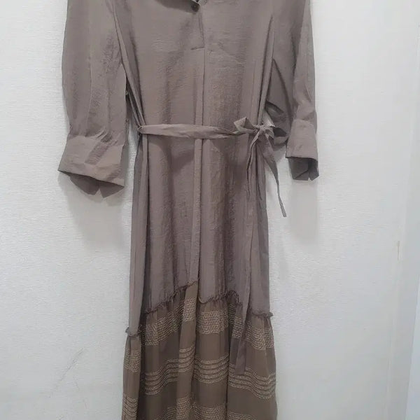[BUNJANG] ENC Women's Long Dress Brown / [ENC] 여성 롱 원피스 브라운