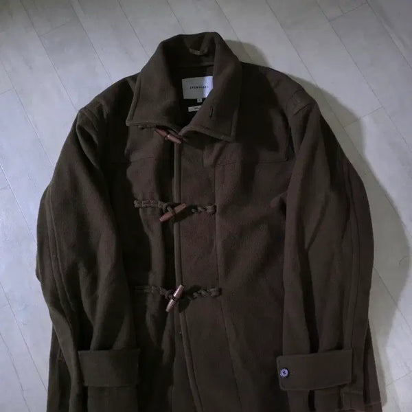 [BUNJANG] Brown Yak Half Duffle Coat Size 4 / 브라운야드 하프 더플 코트 4사이즈