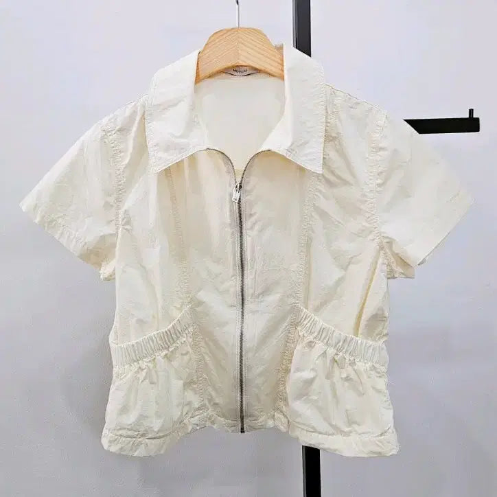 [BUNJANG] Yellow Cotton Short Sleeve Jumper / 새제품 연노랑 면 반팔 점퍼