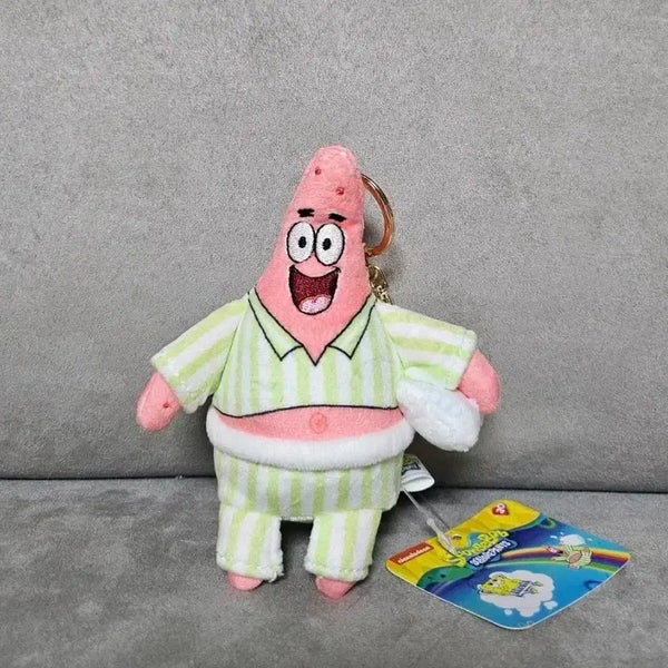 [BUNJANG] SpongeBob SquarePants Patrick Star Pajama Ver. Keychain Plush / 정품 스폰지밥 스펀지밥 파자마 버전 뚱이 키링 인형