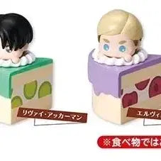 [BUNJANG] Attack on Titan Puchimasu Cake Gacha Erwin Levi Eruri (No Base) / 진격의 거인 푸치바스 케이크 가챠 엘빈 리바이 에루리 (받침대 X)