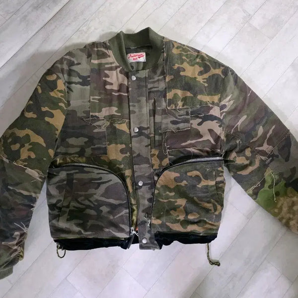 [BUNJANG] Andersson Bell Camouflage Patchwork Bomber Jacket / 앤더슨벨 카모플라주 패치워크 봄버 S