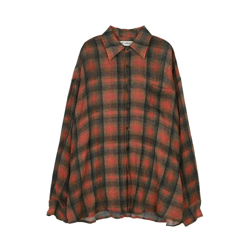 [BUNJANG] Our Legacy Borowed Shirt Big Lumber Check Print / [46] 아워레가시 보로우드 셔츠 빅 럼버체크 프린트