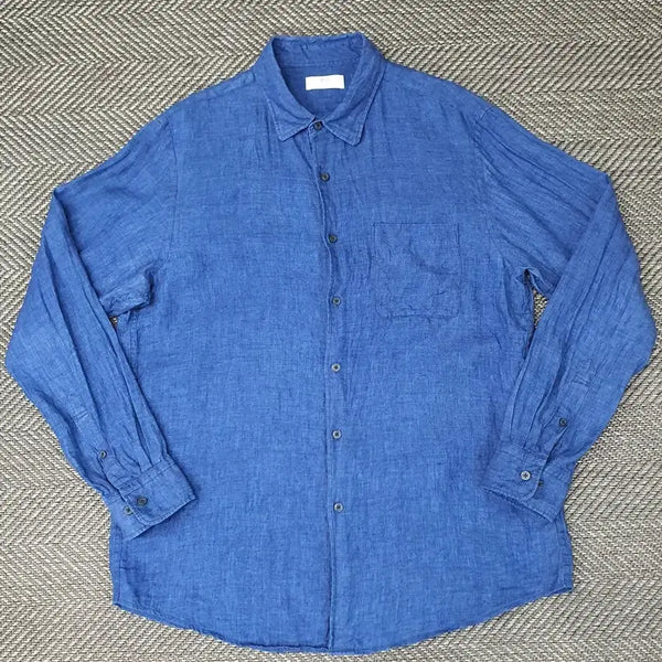 [BUNJANG] Uniqlo Men's 100% Linen Long-Sleeve Shirt (Size 105) / 유니클로 마100 긴소매 셔츠 남자105