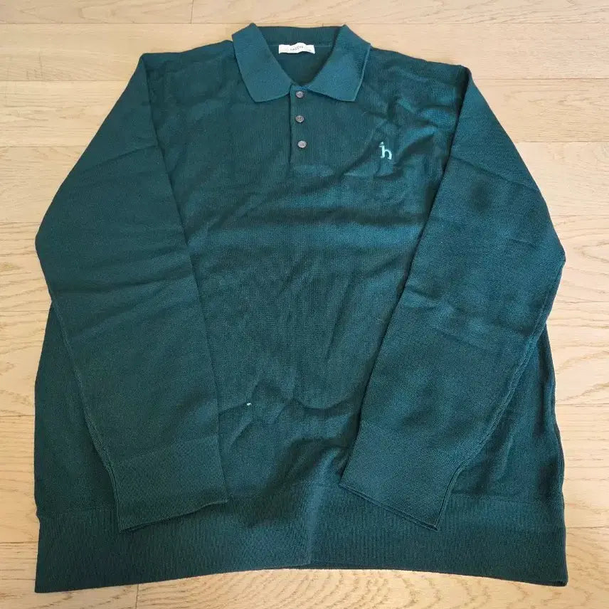 [BUNJANG] Hazzys Long Sleeve Knit Polo Shirt Green 110 / 헤지스 긴팔 니트 카라티 그린 110
