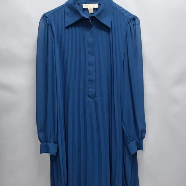 [BUNJANG] Michael Kors Blue Chiffon Pleated Dress / 마이클 코어스 원피스 쉬폰 플리츠 드레스 블루 2