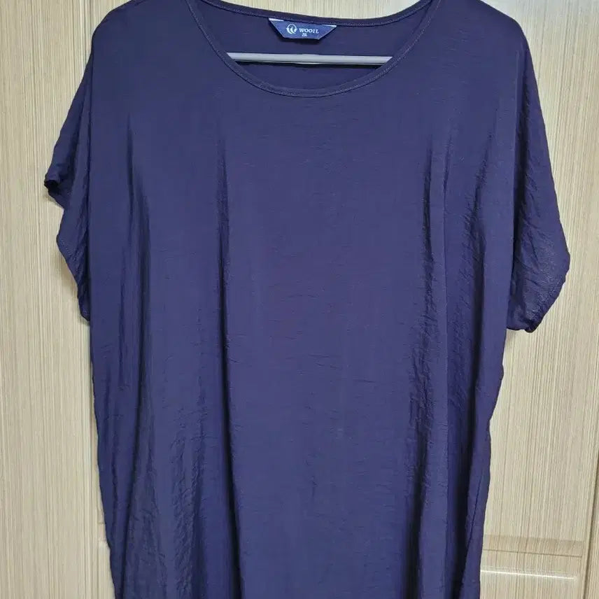 [BUNJANG] WOOIL Dark Navy Rayon Short-Sleeve Blouse XL / WOOIL 다크 네이비 인견 반팔 블라우스 2XL