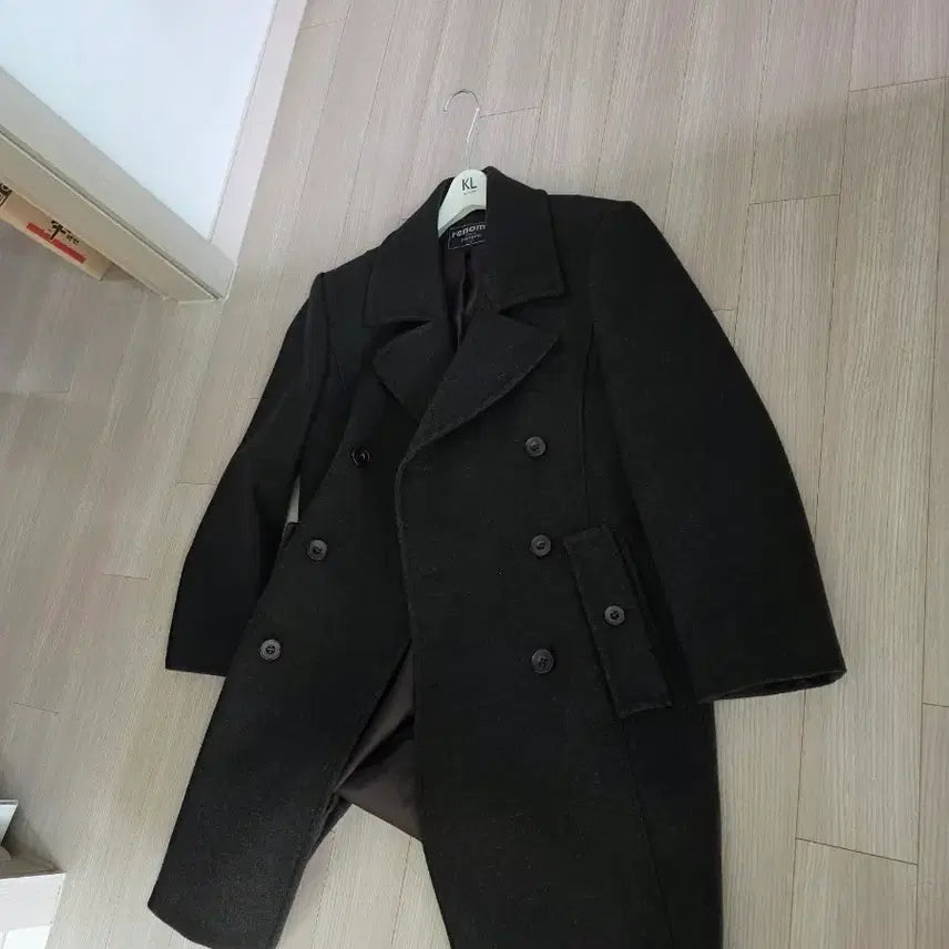 [BUNJANG] Renoma Double Coat Black / 레노마 더블 코트 블랙