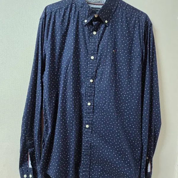 [BUNJANG] Tommy Hilfiger Navy Pattern Shirt - Size M / 타미힐피거 셔츠 네이비 패턴M