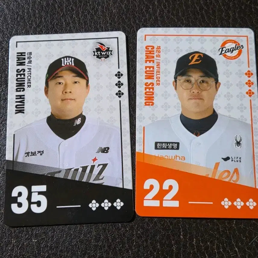 [BUNJANG] KBO Paldo Bibimyeon Collaboration Hanwha Eagles Chae Eun-seong & KT Wiz Han Seung-hyuk Trading Cards / Kbo 팔도비빔면 카드 한화,kt