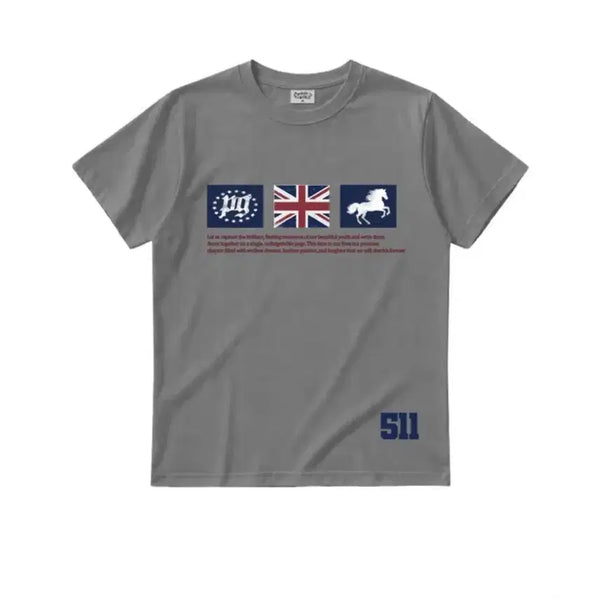 [BUNJANG] Page Cici Printing Short Sleeve T-shirt Light Charcoal / 에이블리 페이지시시 프린팅 반팔티 상의 라이트차콜