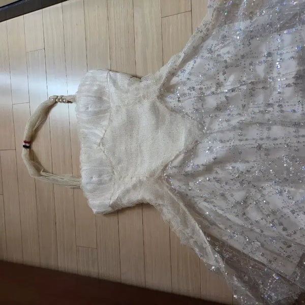 [BUNJANG] Pearl Sequin Bustier Mini Dress / 화려한 펄 스팽글 뷔스티에 원피스