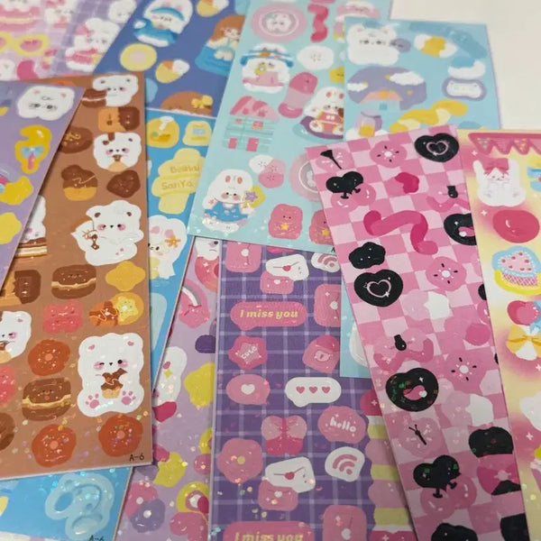[BUNJANG] Ddakku Polkku Seal Stickers - Random Set / 다꾸 폴꾸 씰스티커