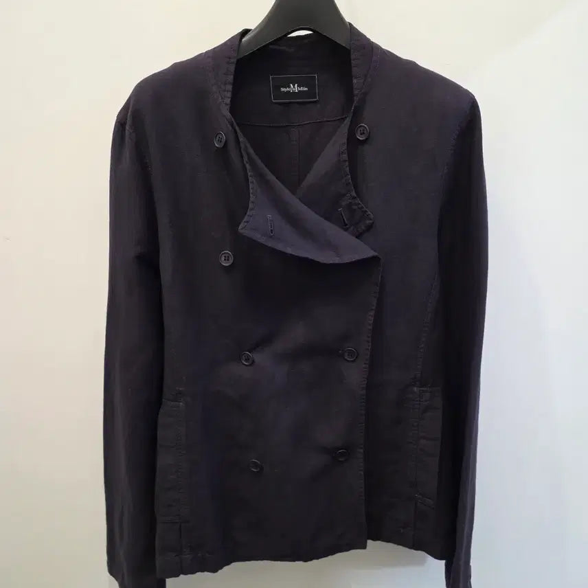 [BUNJANG] Style by Miin Navy Double-Button Jacket / Style by Miin 네이비 더블 버튼 자켓 F