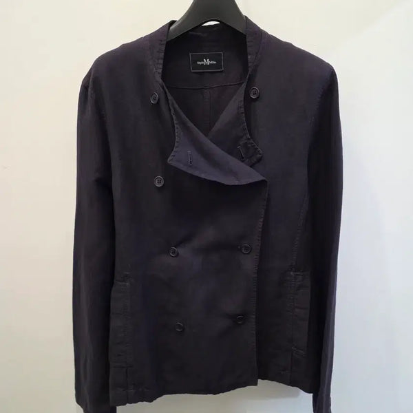 [BUNJANG] Style by Miin Navy Double-Button Jacket / Style by Miin 네이비 더블 버튼 자켓 F