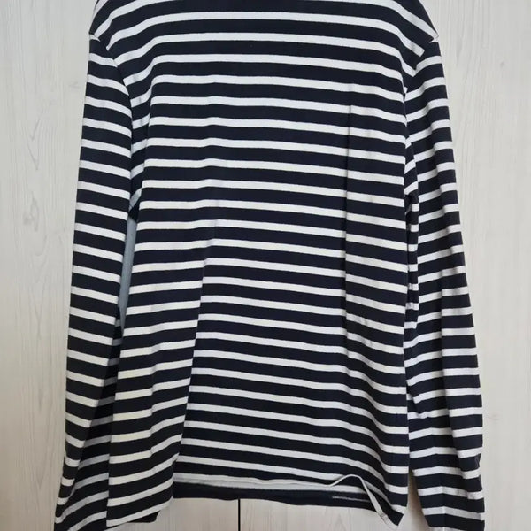 [BUNJANG] Saint James Guidelot Boatneck Navy Stripe T-Shirt / 세인트제임스 길도 보트넥 네이비 스트라이프 티셔츠 M us38