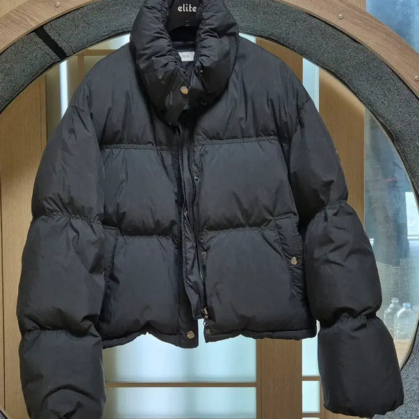 [BUNJANG] Hazzys Goose Down Padded Cropped Jacket (Size 55) / 헤지스  패딩