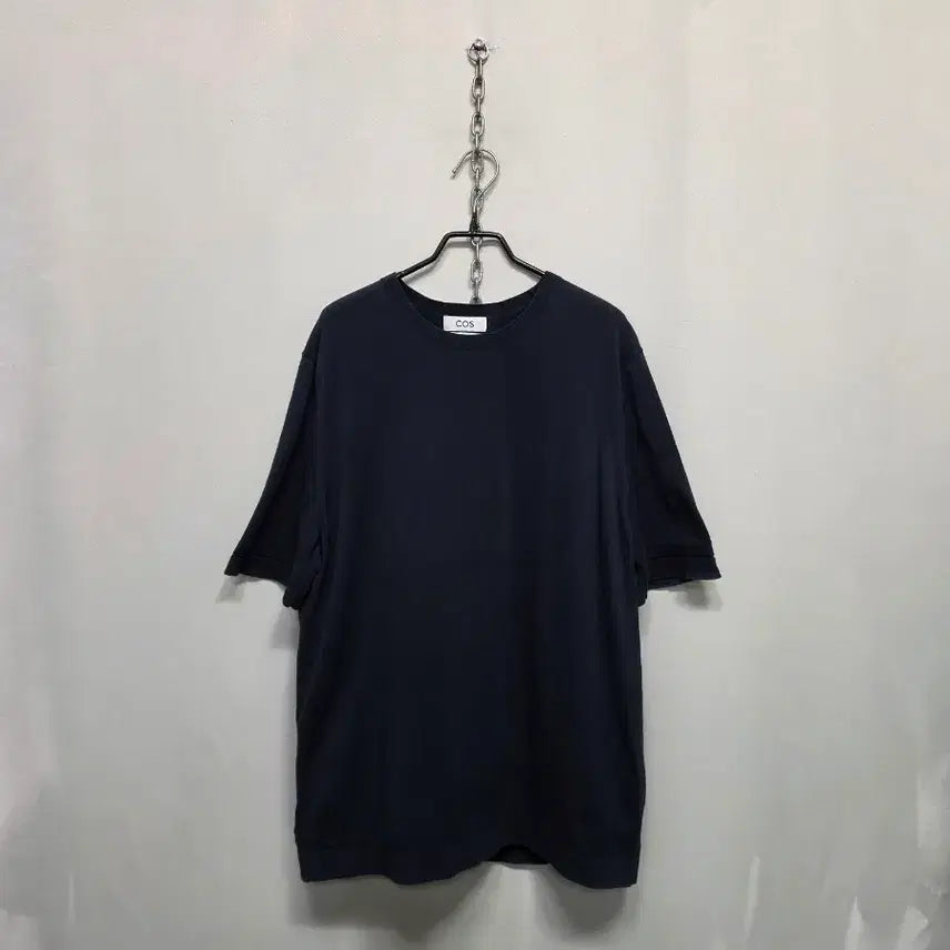 [BUNJANG] COS Basic Logo Short Sleeve T-Shirt Navy XL / COS 기본 로고 반팔 티셔츠 네이비