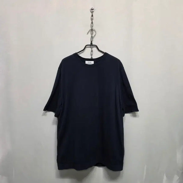[BUNJANG] COS Basic Logo Short Sleeve T-Shirt Navy XL / COS 기본 로고 반팔 티셔츠 네이비