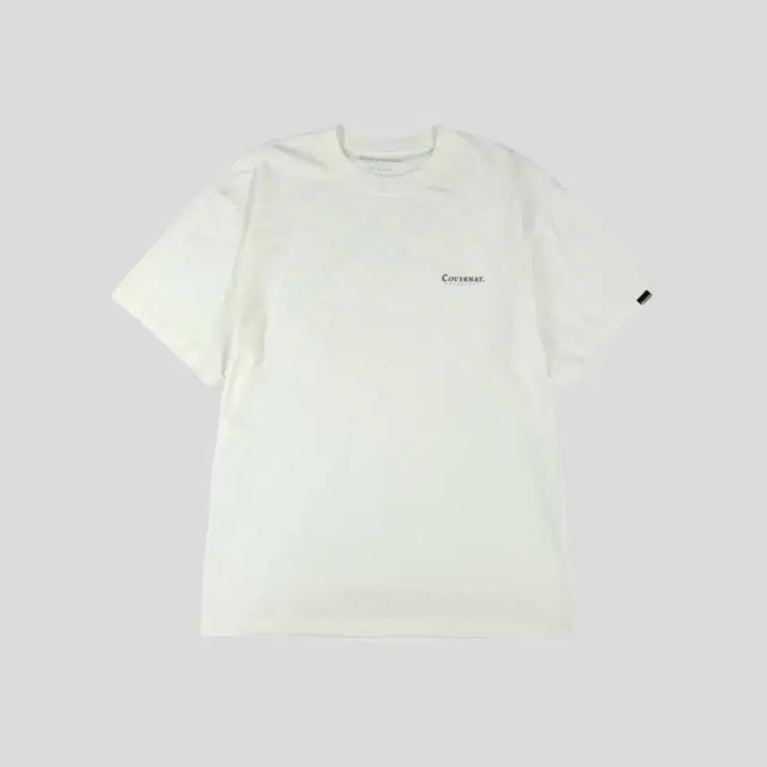 [BUNJANG] Covenant Color Block Spellout Logo Cotton Blend Short Sleeve T-Shirt L / 커버낫 화이트 블랙 배색 스펠아웃 로고 코튼블렌드 반팔 티셔츠 L
