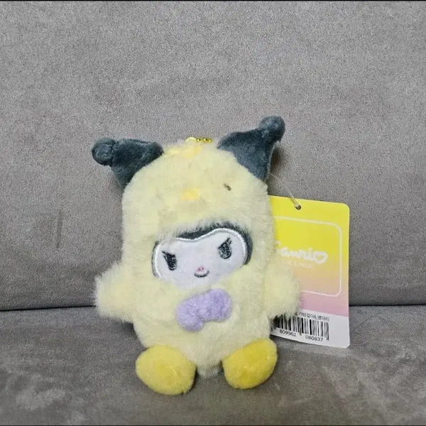 [BUNJANG] Sanrio Kuromi Chick 8cm Keychain Plush Doll / 정품 산리오 쿠로미 병아리 8cm 키링 인형