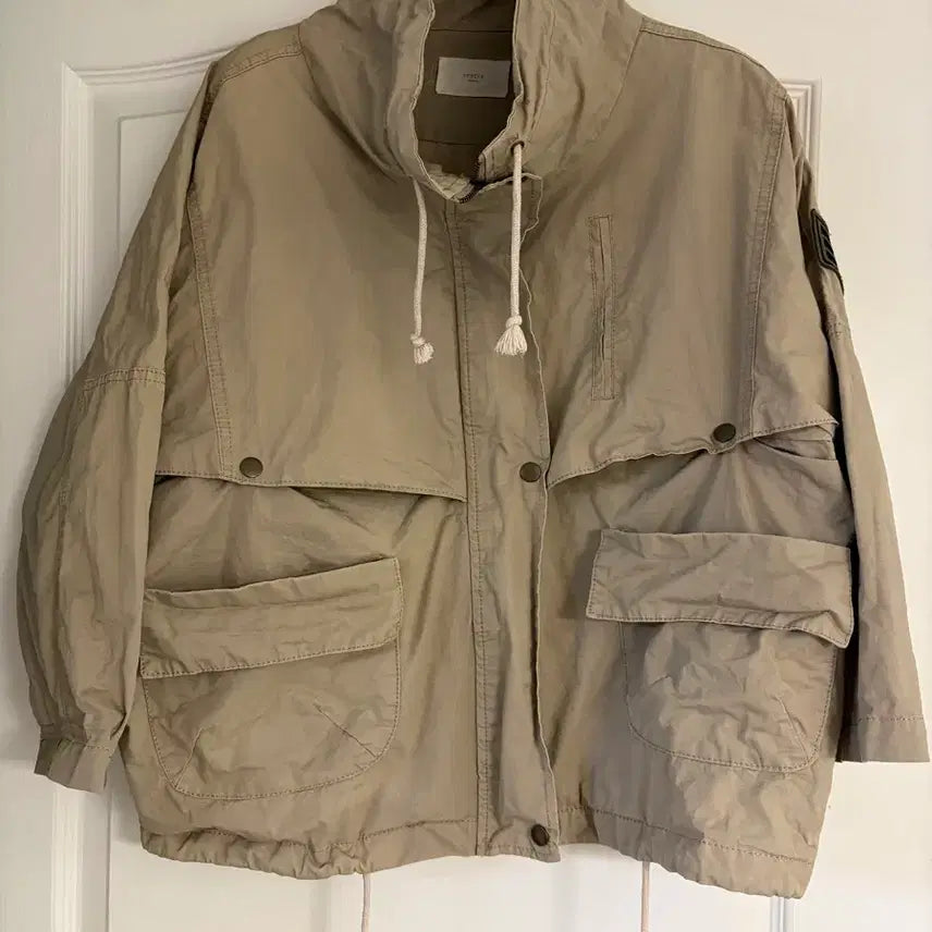 [BUNJANG] AFRICA Anorak Parka Jacket - Beige / AFRICA 아노락 야상 자켓 베이지