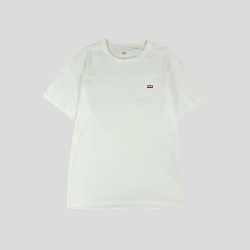 [BUNJANG] Levi's White Red Colorblock Batwing Small Logo Standard Fit Cotton T-Shirt M / 리바이스 화이트 레드 배색 배트윙 스몰로고 스탠다드핏 심플 베이직 코튼 반팔 티셔츠 M