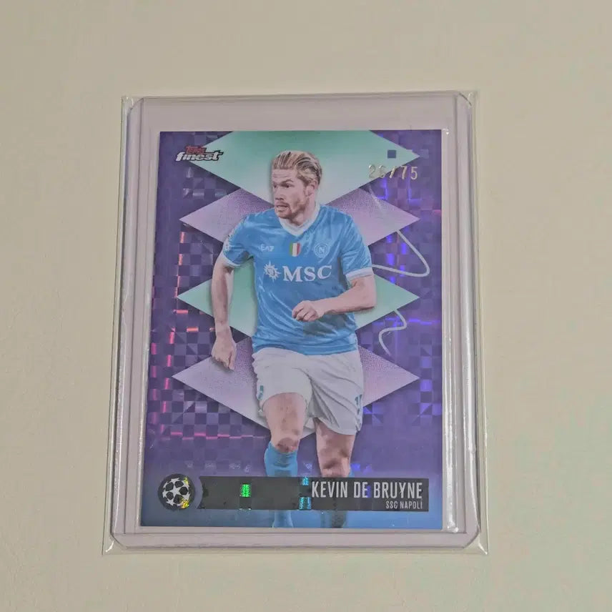 [BUNJANG] Kevin De Bruyne Napoli 'Finest' Soccer Card (75 Limited Edition) / [75한정] 케빈 데 브라위너 나폴리 퍼 축구 카드 탑스 파이니스트