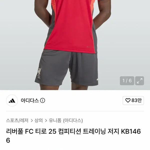 [BUNJANG] Adidas Liverpool FC Tiro 25 Competition Training Jersey KB1466 / 아디다스 리버풀 FC 티로 25 컴피티션 트레이닝 저지 KB1466