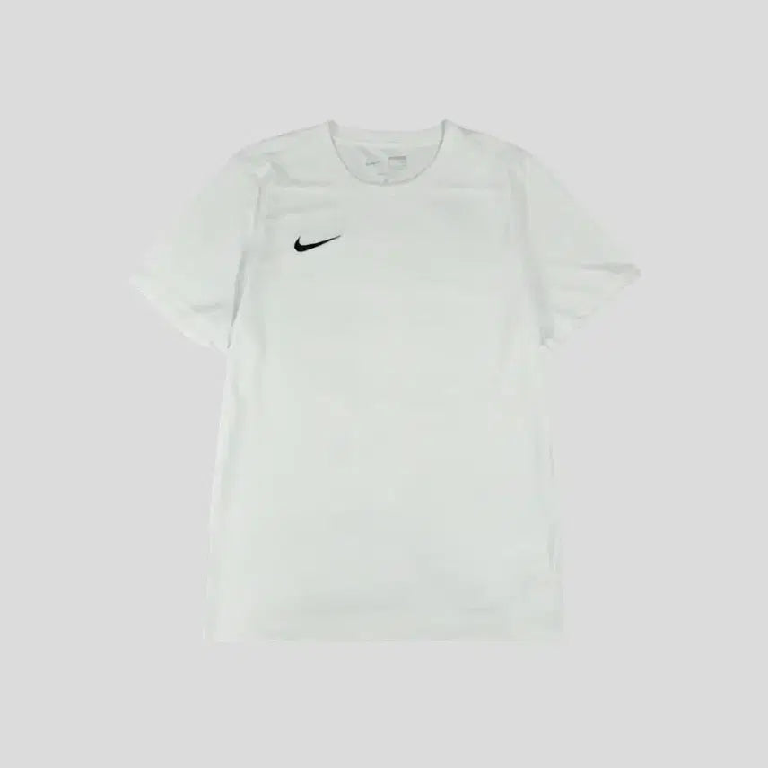 [BUNJANG] Nike White Black Swoosh Logo Slim Fit Dri-FIT Back Mesh Performance Short Sleeve T-Shirt / 나이키 화이트 블랙 배색 스우시 로고 슬림핏 드라이핏 백메쉬 기능성 반팔 티셔츠 2XL