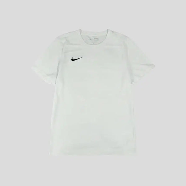 [BUNJANG] Nike White Black Swoosh Logo Slim Fit Dri-FIT Back Mesh Performance Short Sleeve T-Shirt / 나이키 화이트 블랙 배색 스우시 로고 슬림핏 드라이핏 백메쉬 기능성 반팔 티셔츠 2XL
