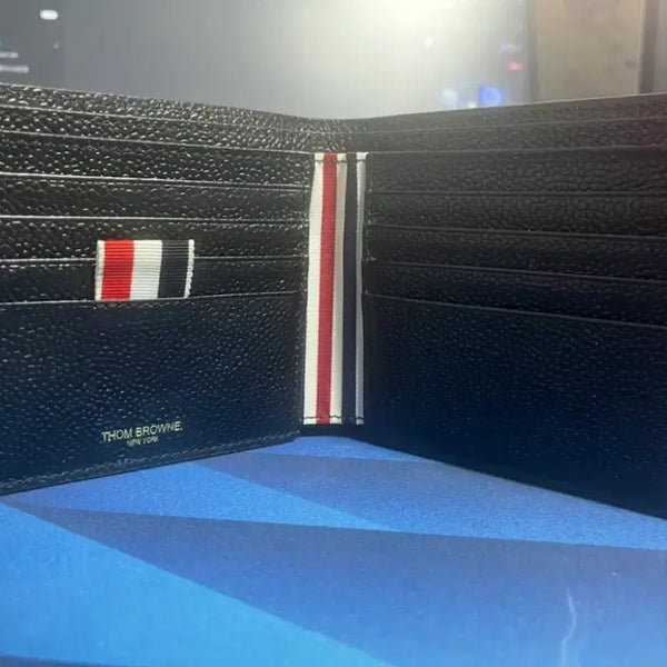 [BUNJANG] Thom Browne Pebbled Grain Leather Billfold Wallet - Black / 톰브라운 반지갑 팝니다(새상품급)