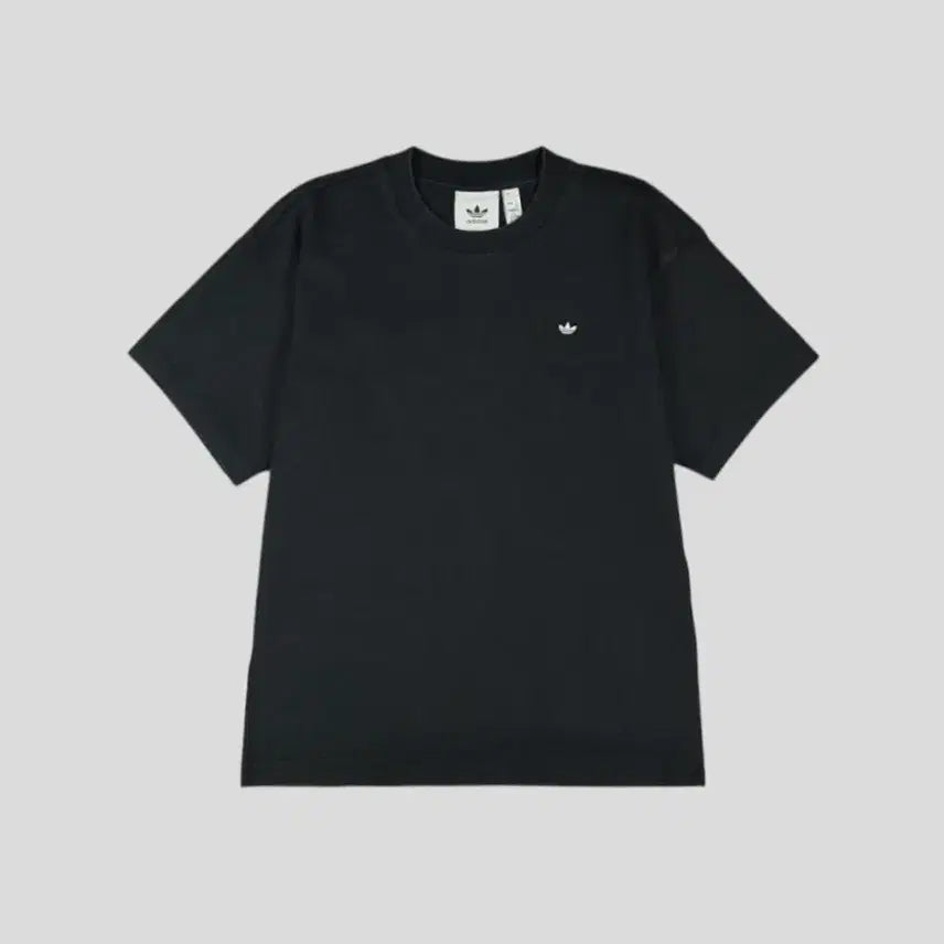 [BUNJANG] Adidas Trefoil Logo Organic Cotton Short Sleeve T-Shirt Black/White S / 아디다스 블랙 화이트 배색 트레포일 로고 오가닉코튼 반팔 티셔츠 S