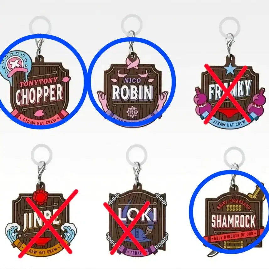 [BUNJANG] Bandai One Piece Marker Charm Set (Robin, Chopper, Shamrock) / 반다이 원피스 마커 차밍 세트 (로빈, 쵸파, 샴록)