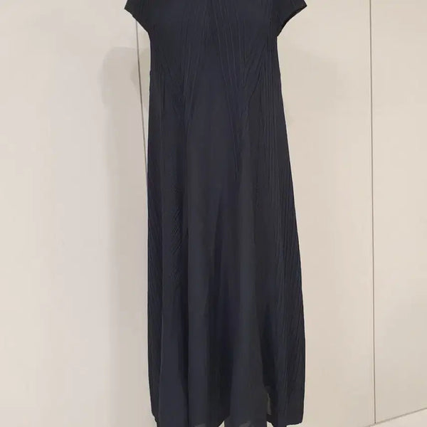 [BUNJANG] Pleated Long Dress Black / 플리츠 원피스 블랙