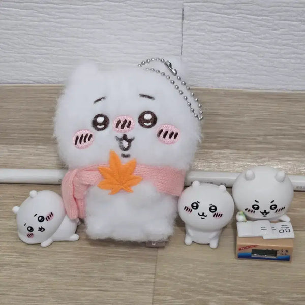 [BUNJANG] Cheekawa Mini Plush Toy + Gacha Figure Set / 먼작귀 치이카와 미니소 단풍 마스코트 인형 + 가챠 피규어 세트