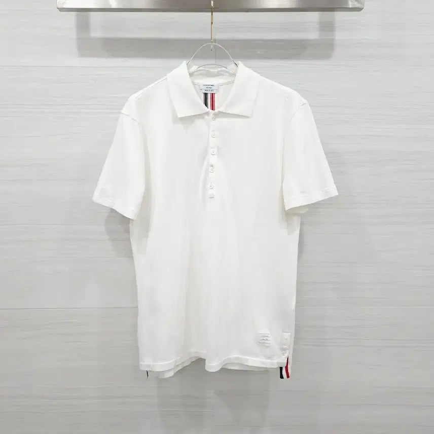 [BUNJANG] Thom Browne Back Tricolor Polo Short Sleeve Shirt / 2 / 톰브라운 백 삼선 PK 폴로 반팔 셔츠 MJP042A