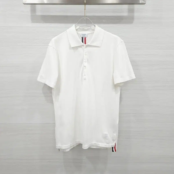 [BUNJANG] Thom Browne Back Tricolor Polo Short Sleeve Shirt / 2 / 톰브라운 백 삼선 PK 폴로 반팔 셔츠 MJP042A