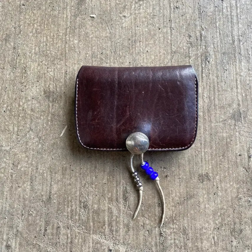 [BUNJANG] Vintage Leather Card Holder Coin Charm / 빈티지 카드지갑