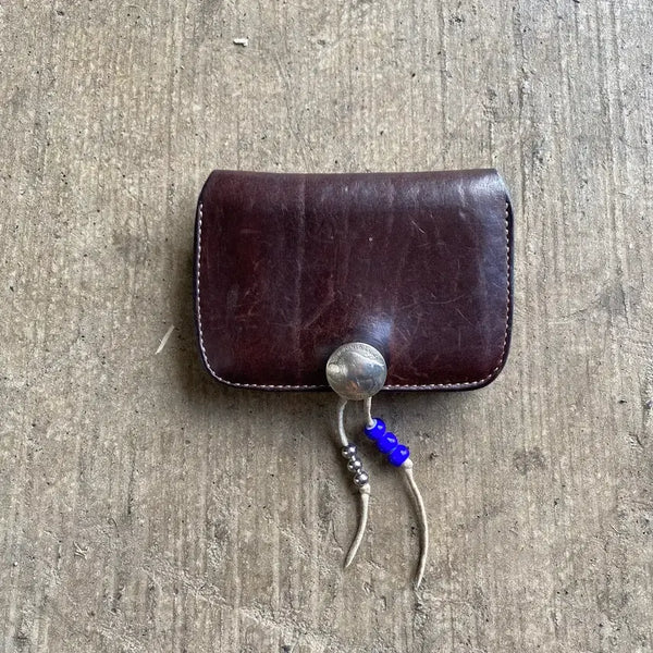 [BUNJANG] Vintage Leather Card Holder Coin Charm / 빈티지 카드지갑