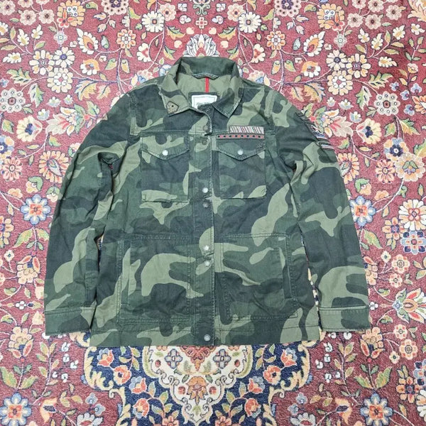 [BUNJANG] Abercrombie & Fitch Camouflage Patch Military Field Jacket / [S] 아베크롬비 앤 피치 카모플라주 패치 야상 자켓