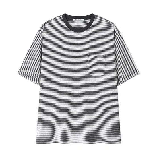 [BUNJANG] Artifactory Washed Stripe Pocket S/S Tee Charcoal L / 아트이프액츠 Washed Stripe Pocket S/S Tee_Charcoal L