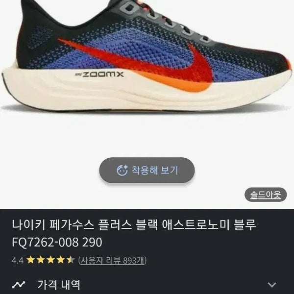 [BUNJANG] Nike Pegasus Plus ZoomX Flyknit Running Shoes (285) / 나이키 페가수스 플러스 ZOOM X 플라이니트 런닝화 (285)