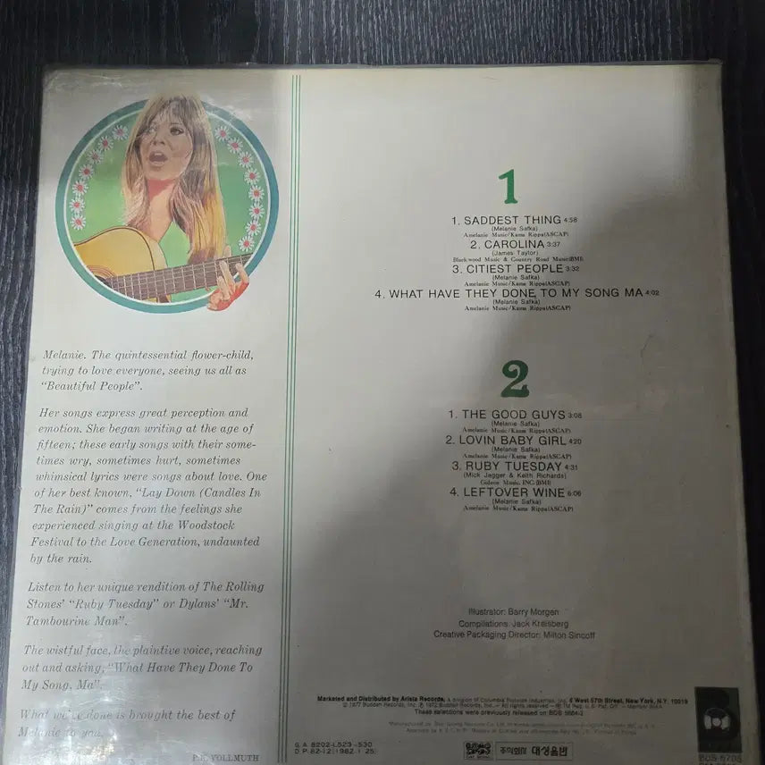 [BUNJANG] Melanie Best of Melanie Pop LP / MELANIE / BEST OF MELANIE / 팝 LP